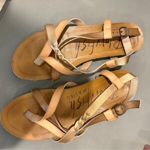Malibu Tan Leather Sandals